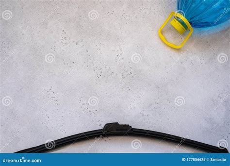 Hand Cleaning a Car Windshield with Window Cleaner Wiper Stock Image ...