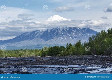 Beautiful Volcanic Landscape Of Kamchatka Ostry Tolbachik Volcano