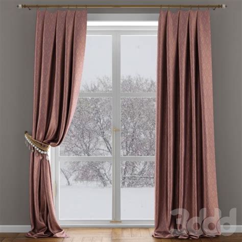 Атласные шторы с подхватом из бус | Розовые шторы, Шторы, Идеи ...