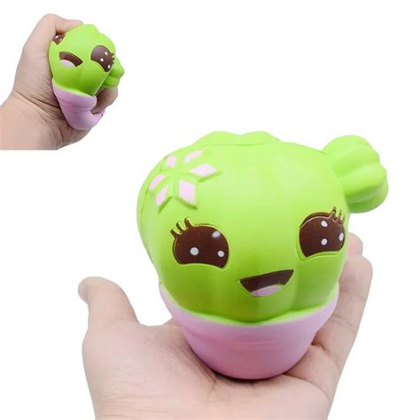 Random Color Jumbo Cute Squishy Toy Cactus Simulation Scented Slow