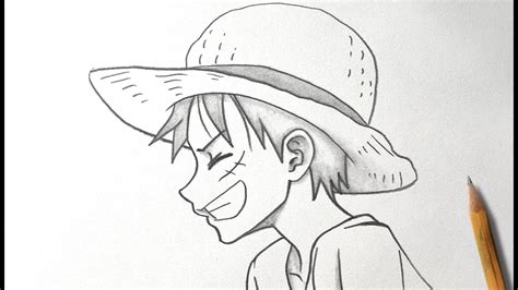 How To Draw Luffy Side View Step By Step Youtube