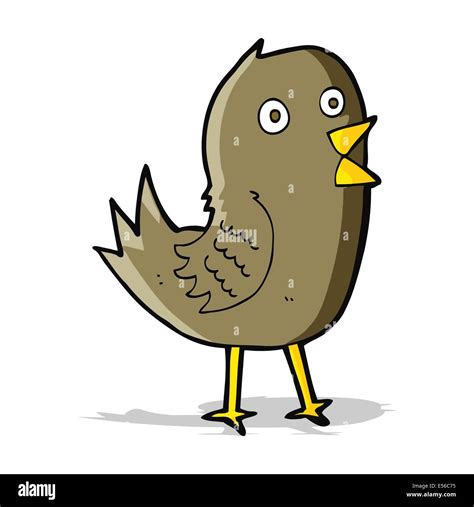 Cartoon Tweeting Bird Stock Vector Image Art Alamy