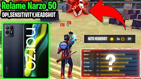 Realme Narzo 50 Free Fire DPI Sensitivity Headshot Setting Realme