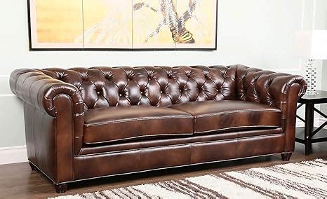 Amazon Abbyson Living Tuscan Leather Sofa Chesterfield Design