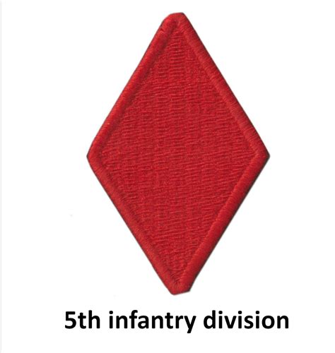 Patch Insigne 5th Infantry Division Us Army Us Armypatchs Insignes