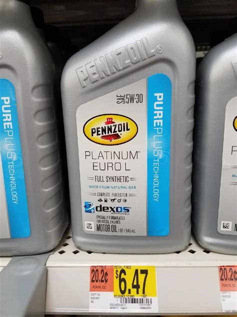 Pennzoil Euro L 5w 30 Dexos 2 Oil On Shelf At Local Walmart Page 5