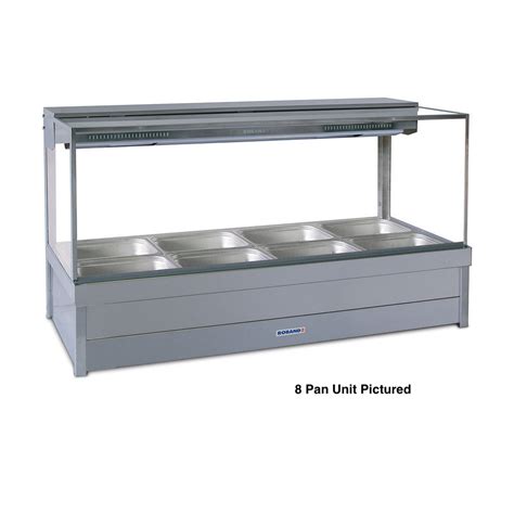 Roband Square Glass Hot Food Display X GN Rear Doors