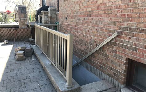 custom aluminum walkout basement railing systems waterloo railings
