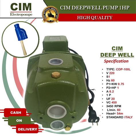 Cim Deep Well Water Pump With Twin Pipe Deep Well Ejector High