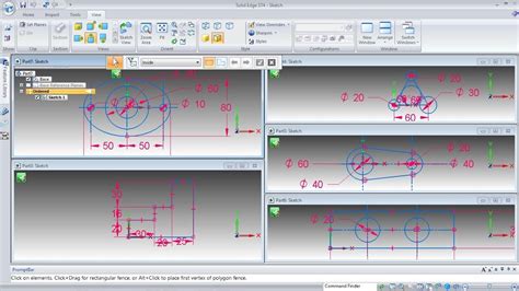 Solid Edge 2D Practice Tutorials For Beginners 1 Solid Edge Sketch