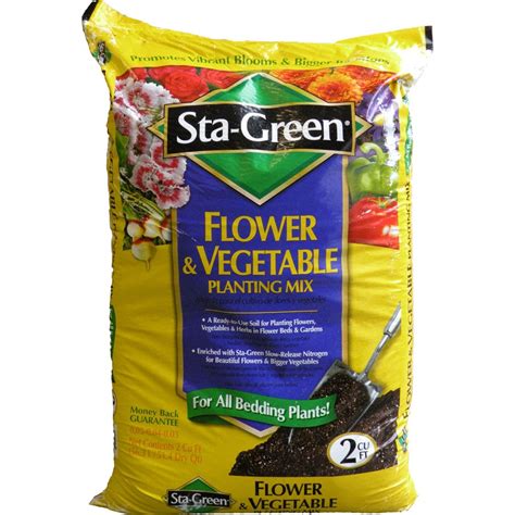 Sta Green Cu Ft Flower And Vegetable Planting Premium Soil At Lowes