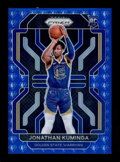 2021 22 PANINI PRIZM 307 Jonathan Kuminga Bleu NBA 75th Rookie