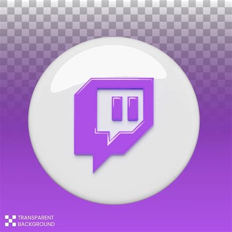 Premium PSD 3d Render Social Media Twitch Icon