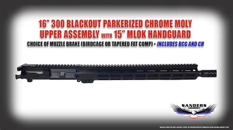 Blackout Parkerized Chrome Moly Upper Assembly With Bcg