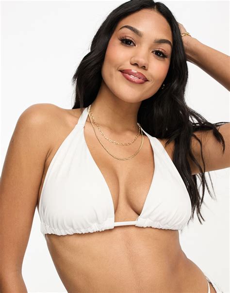 Asos Fuller Bust Mix And Match Sleek Triangle Bikini Top In Pink Lyst