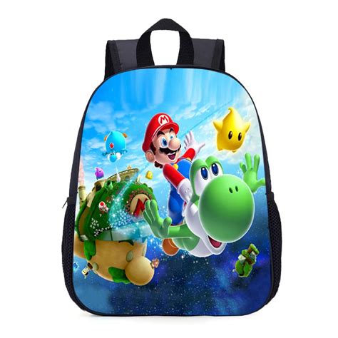 Super Mario Bro School Bag Amiibo Children Kids Student Bookbags Cute