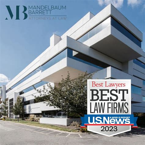 Mandelbaum Barrett PC Receives High Rankings In Fifteen Practice Areas