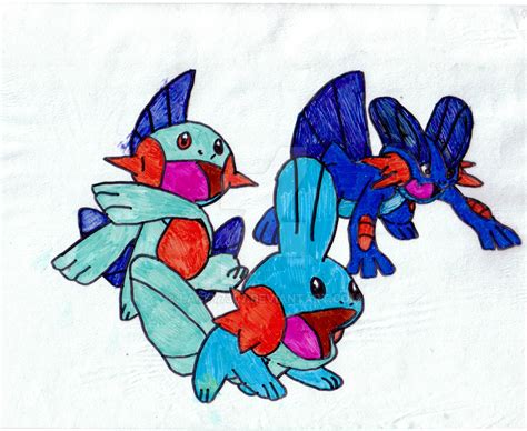 Mudkip And Evolutions By Lacey7307 On Deviantart