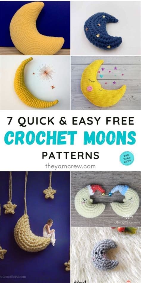 7 Quick And Easy Free Moon Crochet Patterns The Yarn Crew