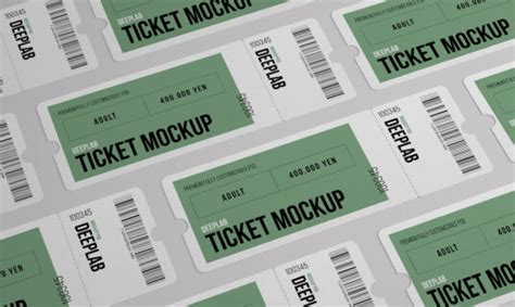 Ticket Mockup Set Mockup World