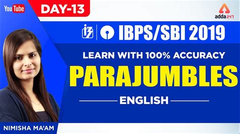 Ibps Sbi Parajumbles English Day Nimisha Ma Am A M