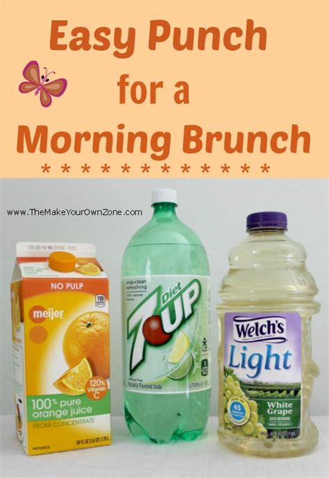 Easy Punch Recipe For A Morning Brunch Shower Recette De Limonade