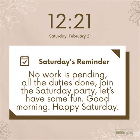 Saturday Morning Work Quotes