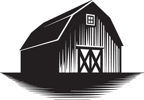 Barn silhouette on white background. Barn logo 44612347 Vector Art at ...