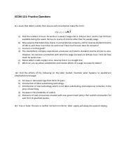 ECON 121 Practice Questions On Labor Supply And Labor Market Course Hero