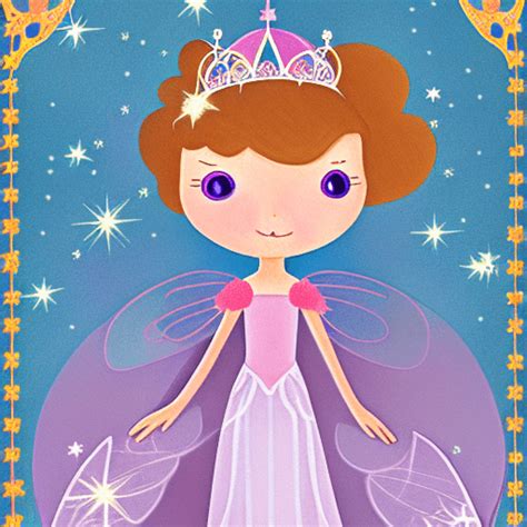 Childrens Illustrated Fairy Moon Princess · Creative Fabrica