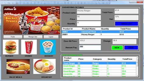 Fast Food Cashiering System