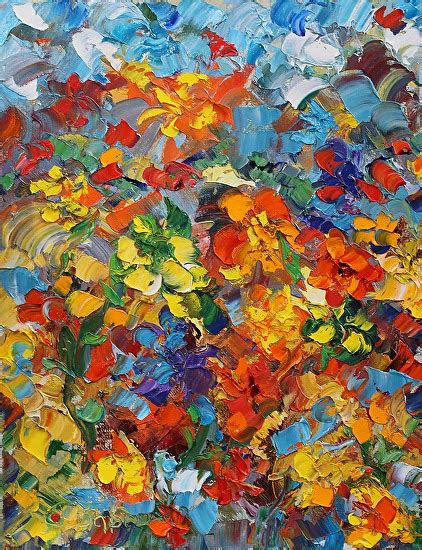 Daily Painters Abstract Gallery Original Palette Knife Abstract Floral