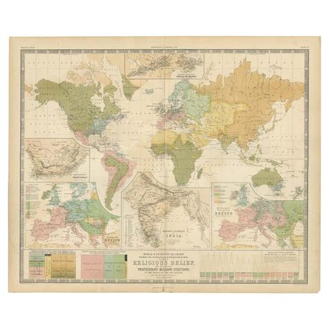 Antique Map Showing the Locations of Native American Tribes in 1897 at ...