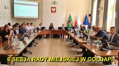 6 sesja rady miejskiej w Gołdapi 31 07 2024 YouTube