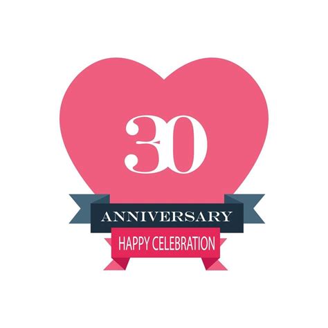 30 Years Anniversary Celebration Vector Template Design Illustration