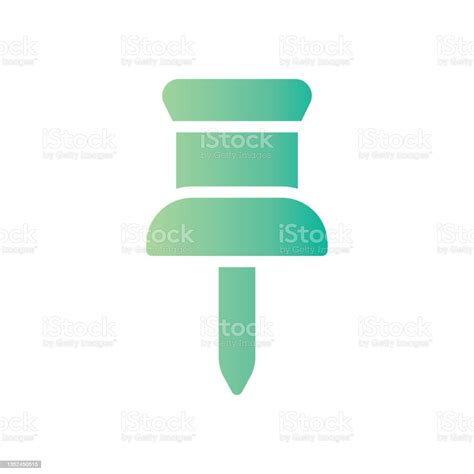 Push Pin Gradient Icon Stock Illustration - Download Image Now - Color ...