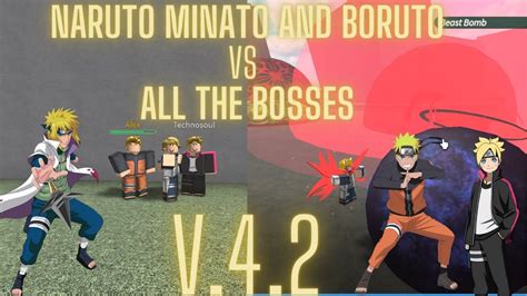 Roblox Ninja Tycoon Naruto Minato And Boruto Vs All The Bosses V 4