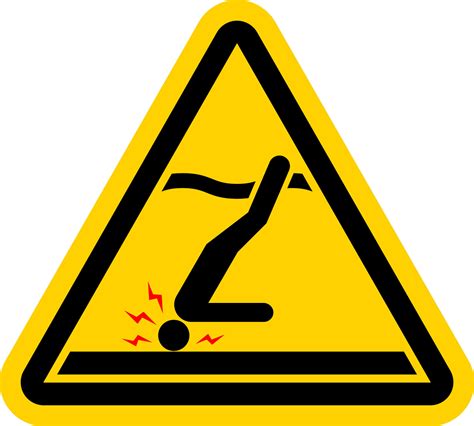 Water Safety Sign Warning - Shallow Water 36445711 Vector Art at Vecteezy