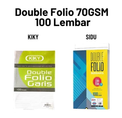 Double Folio Sidu Kiky Gram Tebal Isi Lembar Lazada Indonesia