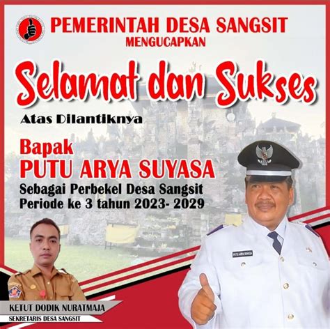 Pengambilan Sumpah Dan Pelantikan Perbekel Hasil Pemilihan Serentak