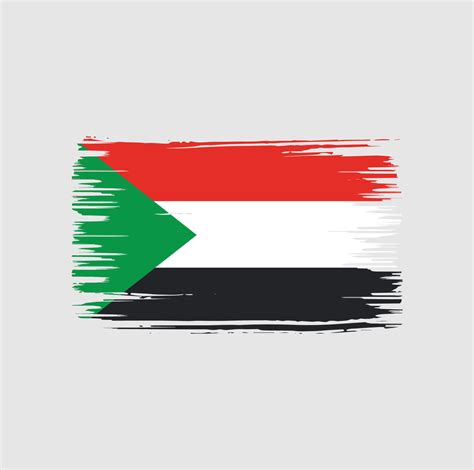 Sudan Flag Brush Design. National Flag 6316189 Vector Art at Vecteezy