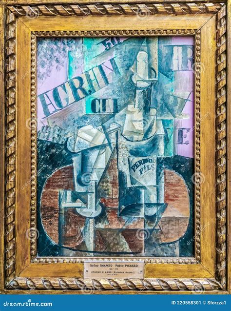 Table In A Cafe Bottle Of Pernod By Pablo Picasso The State Hermitage