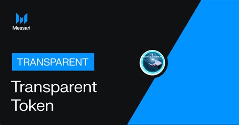 transparent token price transparent  usd research news