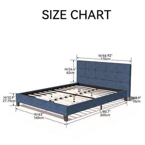 Bed Frame Dimensions Chart Atelier Yuwa Ciao Jp