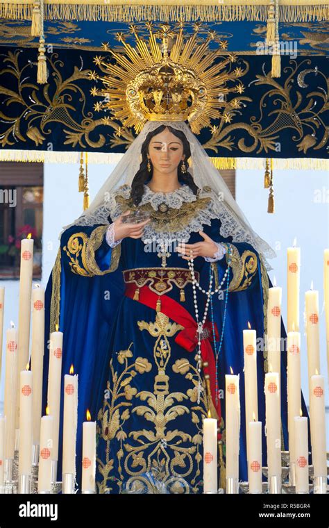 Easter Sunday procession, Ronda, Malaga Province, Andalusia, Spain ...