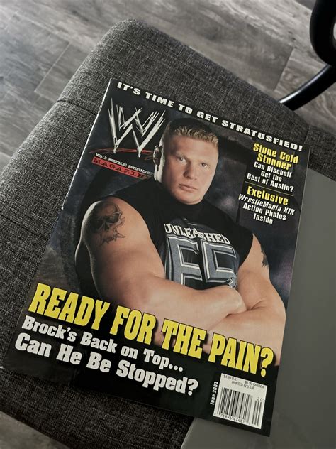 WWE Magazine June 2003 Brock Lesnar Cover And Trish Stratus Poster EBay