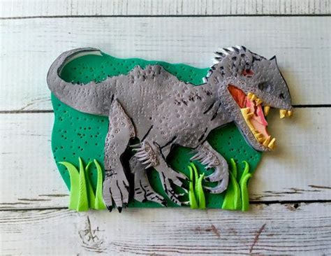 Edible Fondant Indominus Rex Dinosaur Jurassic World Birthday Cake Topper Indominus Rex