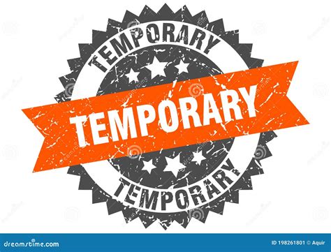 temporary stamp temporary grunge  sign stock vector