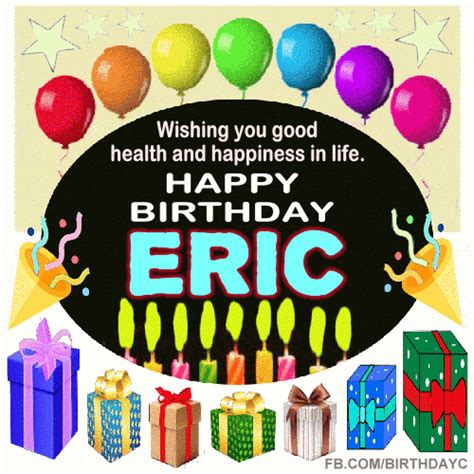 Happy Birthday Eric wishes gif images | Birthday Greeting | birthday.kim