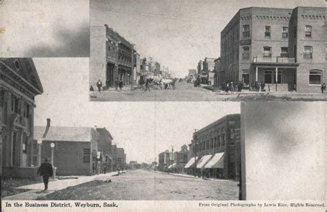 In the Business District Weyburn, SK Canada Saskatchewan Postcard